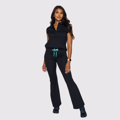 Women's Six Pockets Flared Scrub Pants