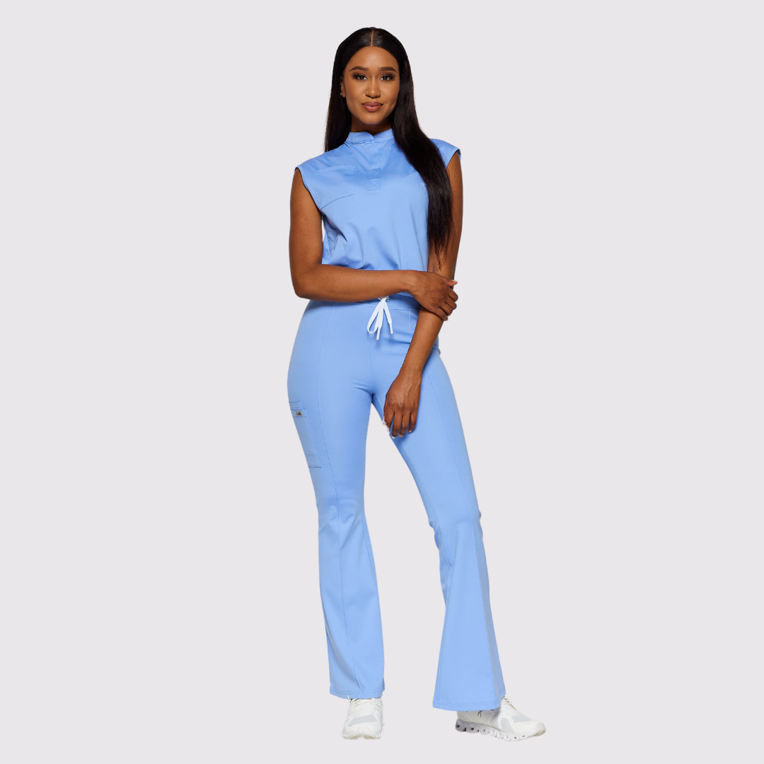 Women's Six Pockets Flared Scrub Pants