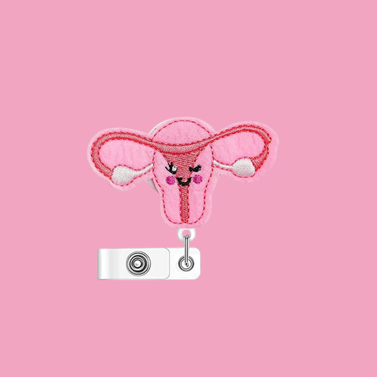 Felt Nurse Retractable Organ Design Easy Pull Scroll Badge Holder