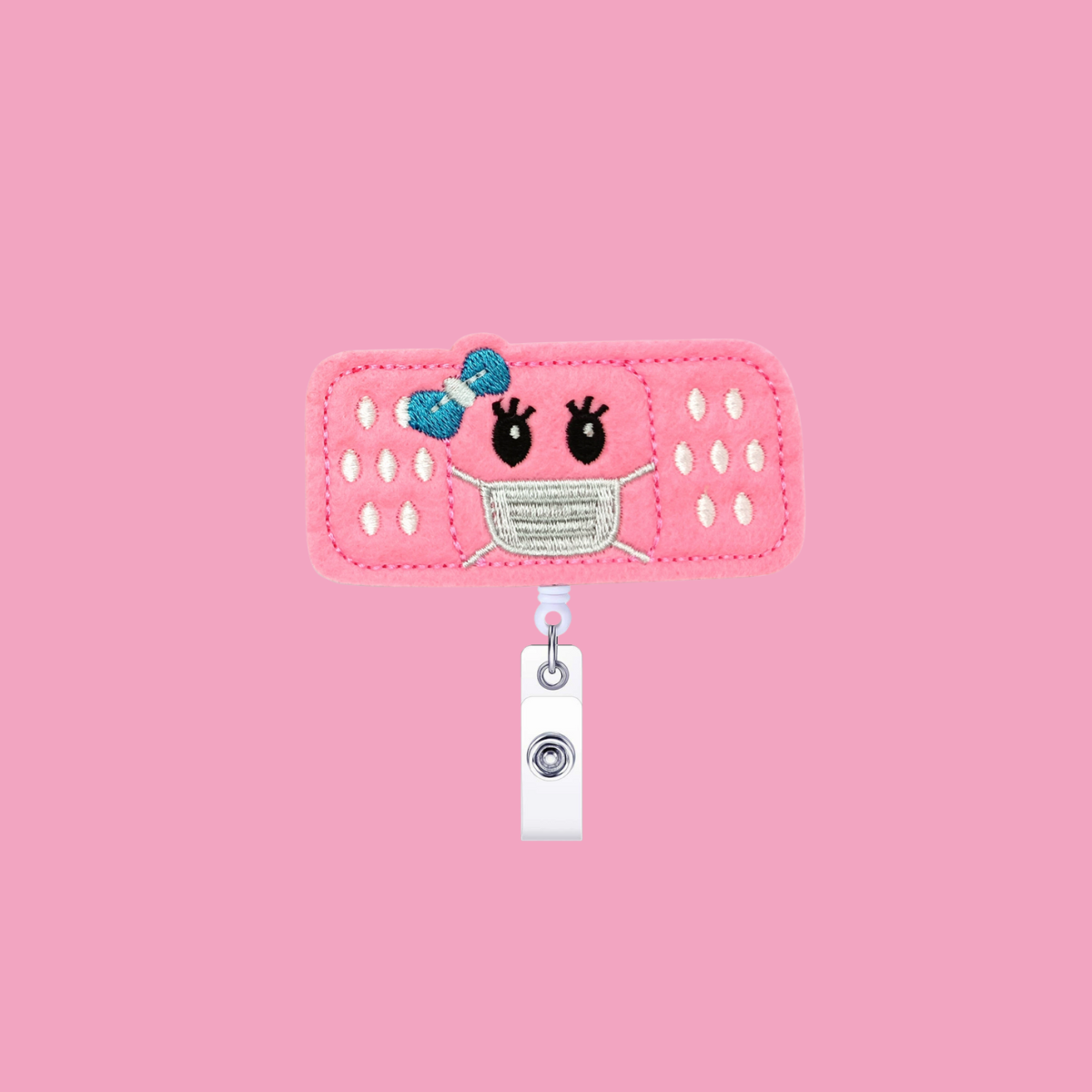 Felt Nurse Retractable Organ Design Easy Pull Scroll Badge Holder