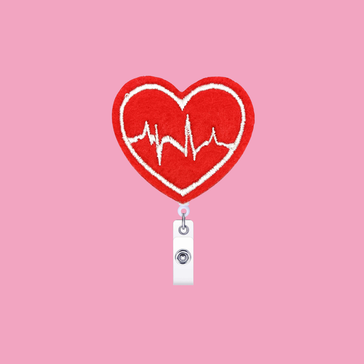 Felt Nurse Retractable Organ Design Easy Pull Scroll Badge Holder