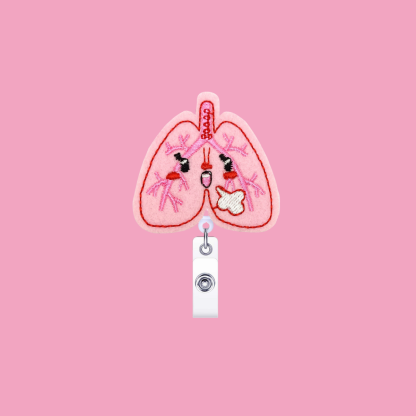 Felt Nurse Retractable Organ Design Easy Pull Scroll Badge Holder