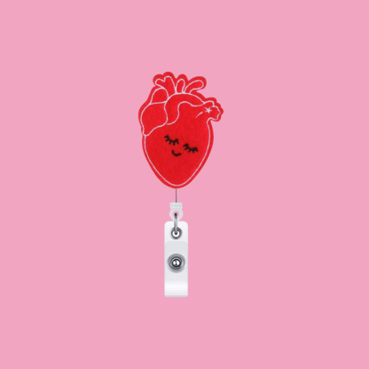 Felt Nurse Retractable Organ Design Easy Pull Scroll Badge Holder