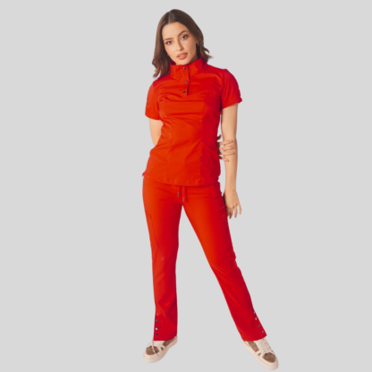Women's Six Pockets Button Slit Hem Scrub Pant™