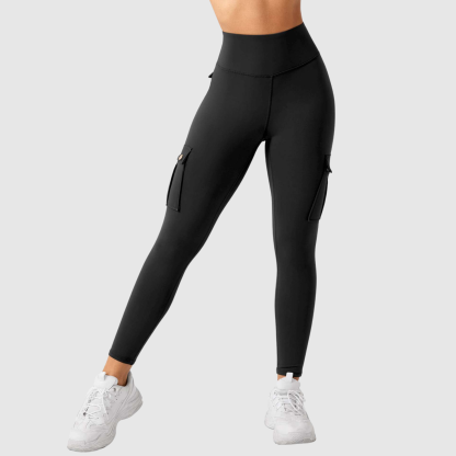 High Waist Four Utility Pockets Tight Cargo Yoga Pants