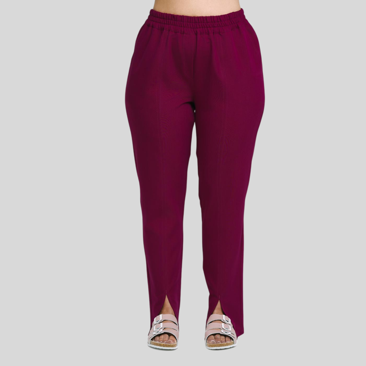 Comfortable High Waist Split Scrub Pants