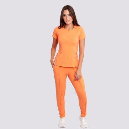 Women's High-waisted Plain Front Scrub Pant™