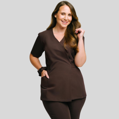 Stylish Waist Adjustable Scrub Top