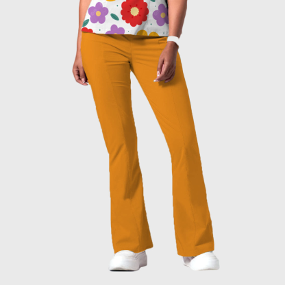 Women's Fashion Flare Leg Slim Fit Scrub Pants