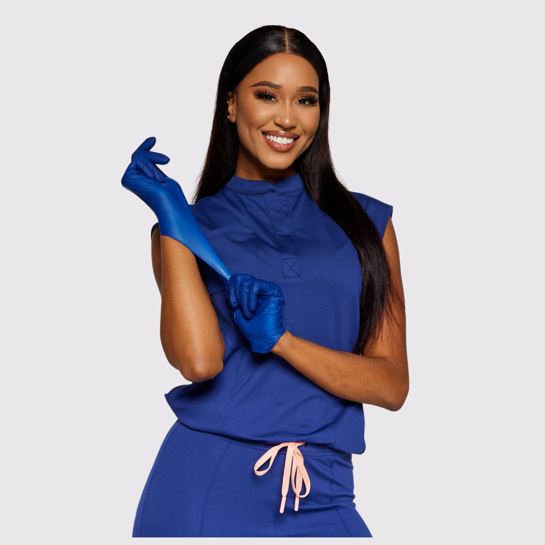 Women's Stand Collar Sleeveless Scrub Top