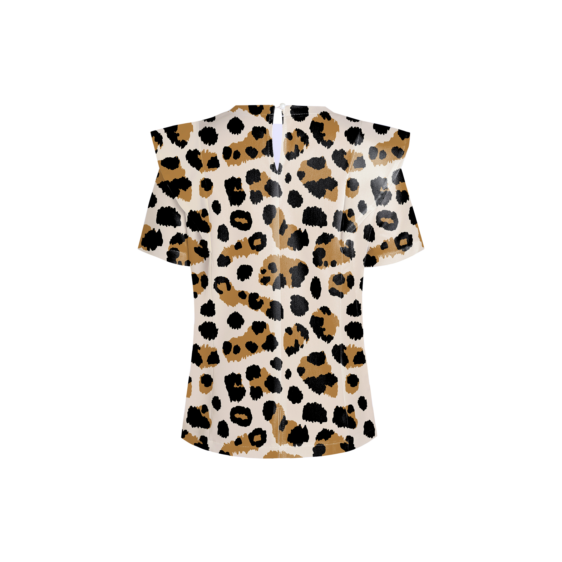Women's Plus Size Leopard Print Scrub Top