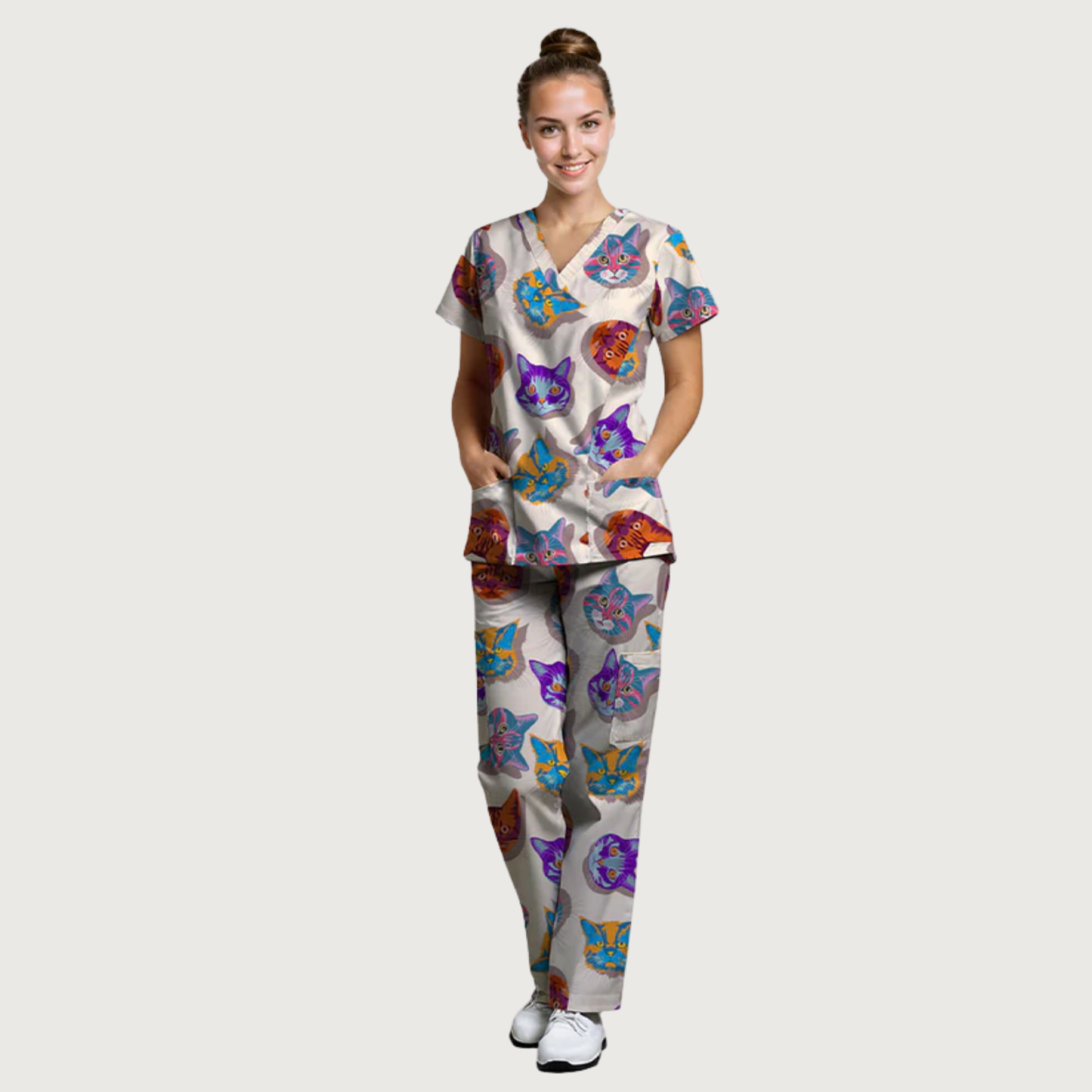 Women’s Crazy Kats Cuffed Scrub Pants
