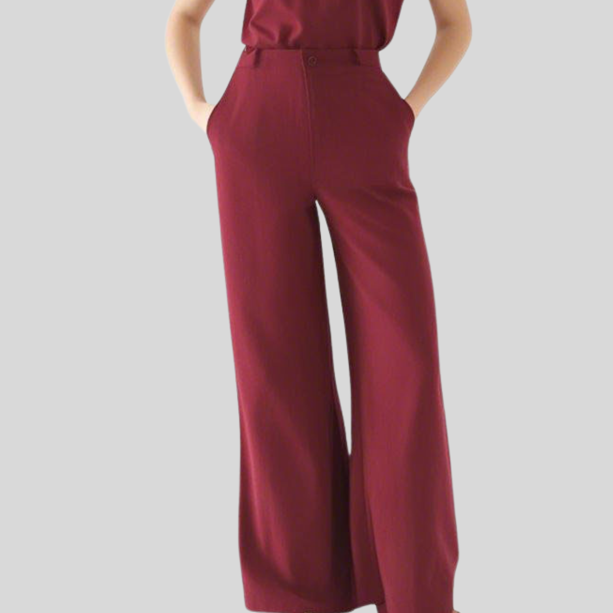 Fashionable and Simple Female Nurse Scrub Pants with Pockets
