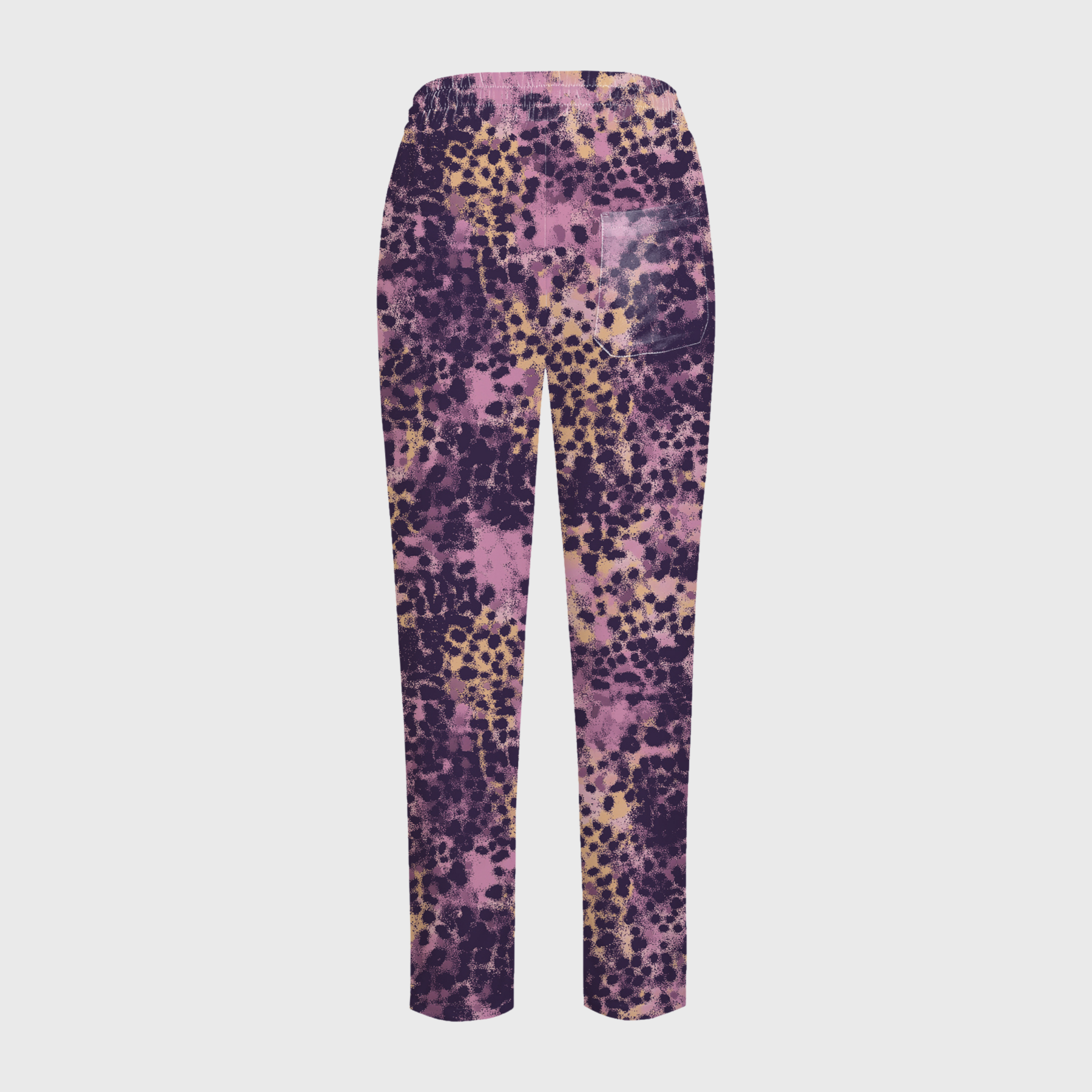 Women's Purple Leopard Printed Scrub Set PT04