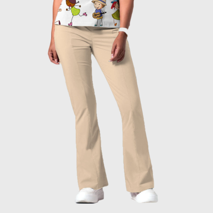 Women's Fashion Flare Leg Slim Fit Scrub Pants