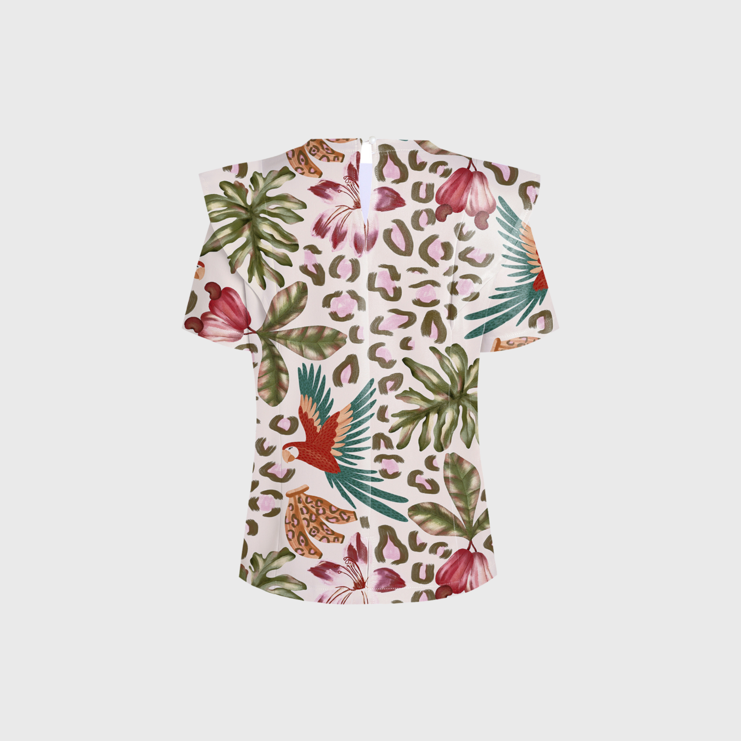 Women's Tropical Jungle Printed Scrub Set PT05