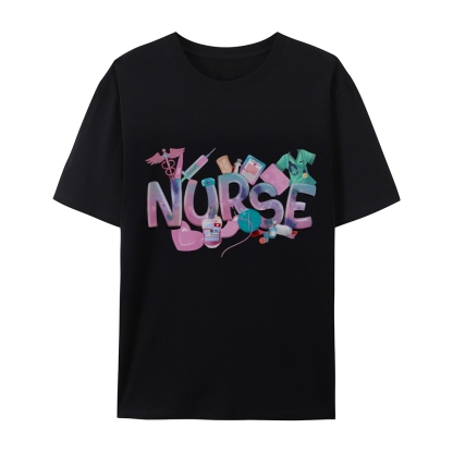 Cute Nurse Heart Cotton T-Shirt