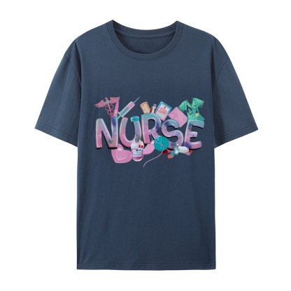 Cute Nurse Heart Cotton T-Shirt