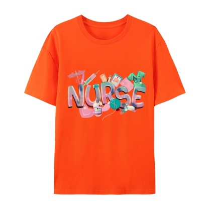 Cute Nurse Heart Cotton T-Shirt