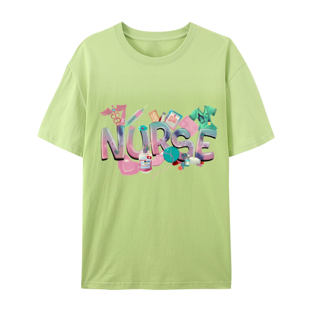 Cute Nurse Heart Cotton T-Shirt
