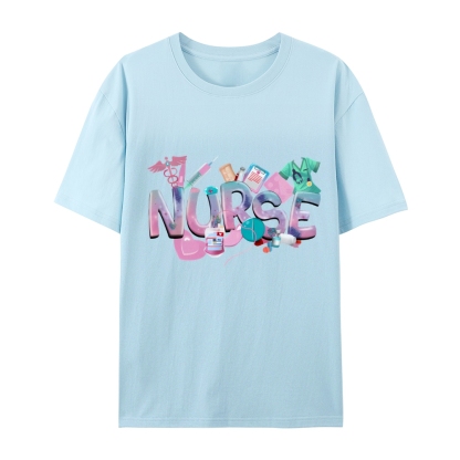 Cute Nurse Heart Cotton T-Shirt