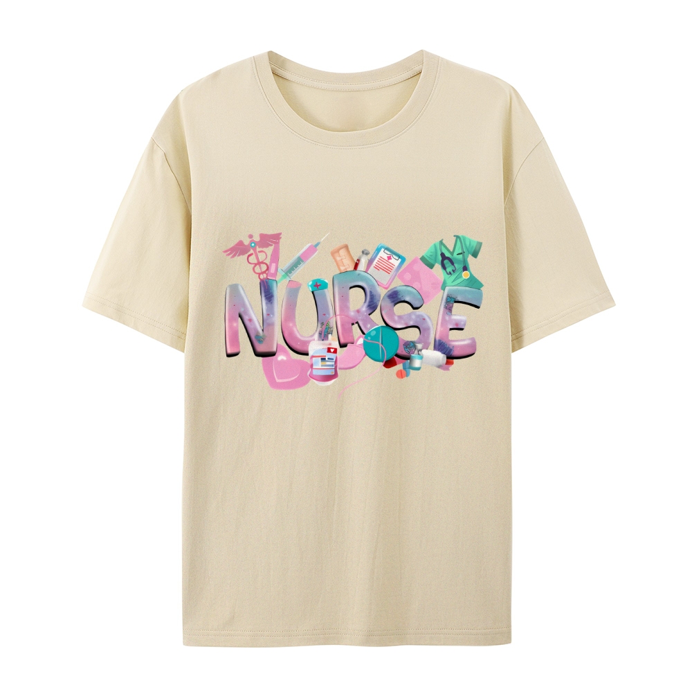 Cute Nurse Heart Cotton T-Shirt