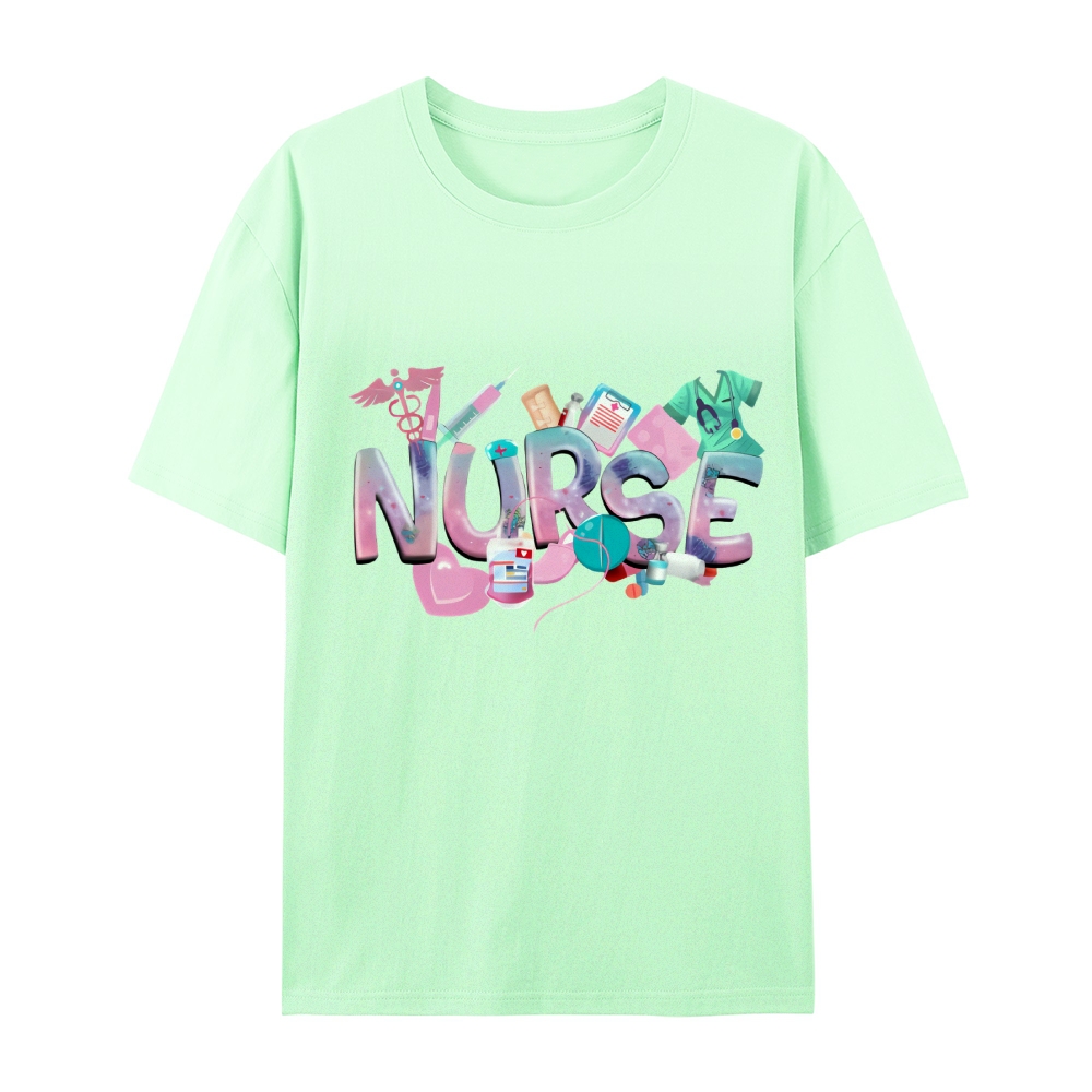 Cute Nurse Heart Cotton T-Shirt