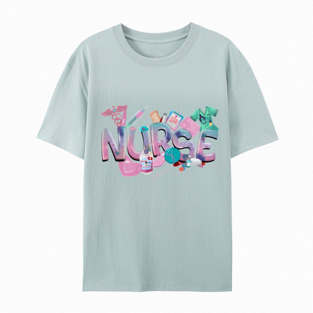Cute Nurse Heart Cotton T-Shirt
