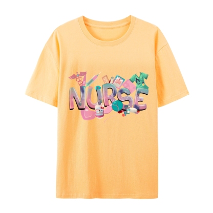 Cute Nurse Heart Cotton T-Shirt