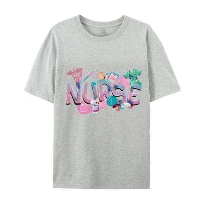 Cute Nurse Heart Cotton T-Shirt