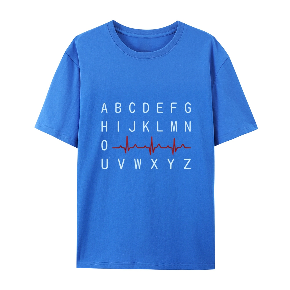 PQRST Nurse Alphabet Heartbeat T-Shirt