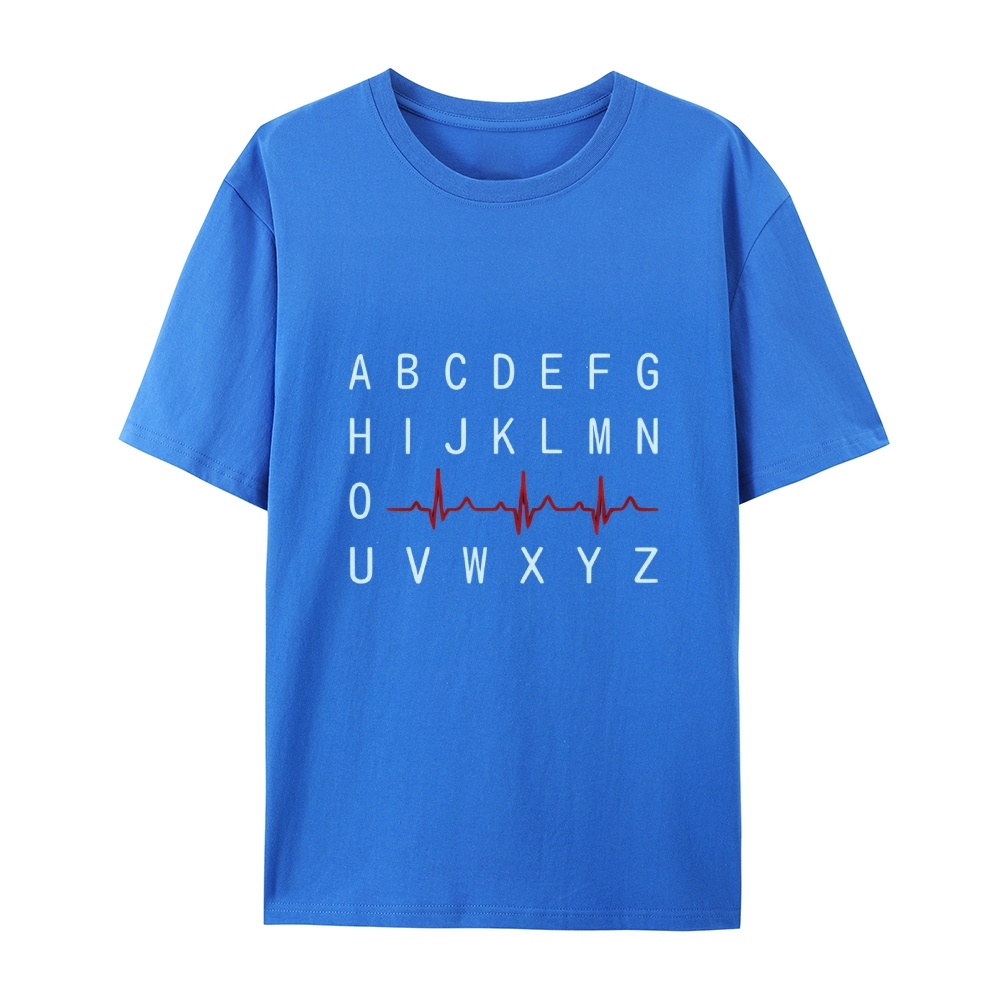 PQRST Nurse Alphabet Heartbeat T-Shirt