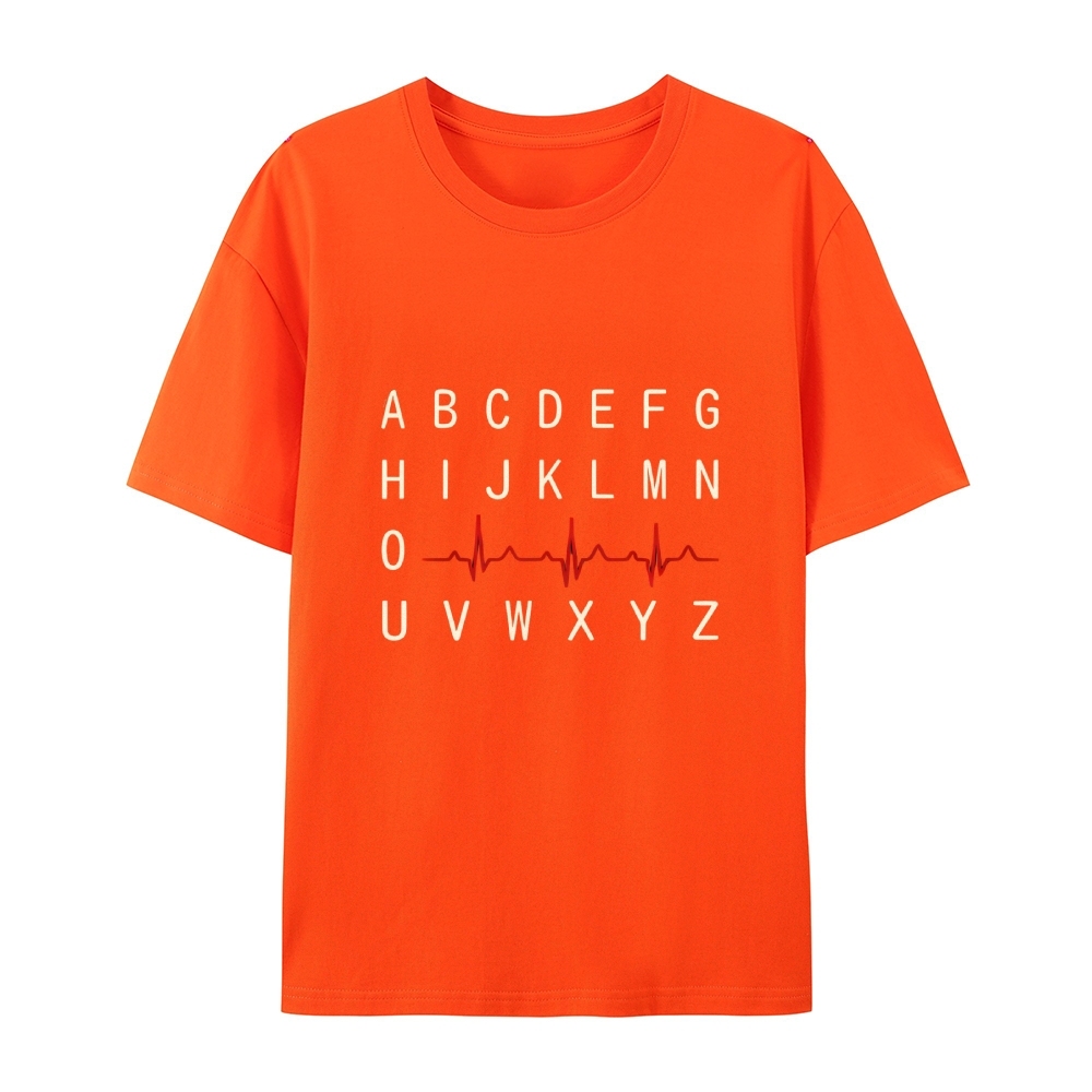 PQRST Nurse Alphabet Heartbeat T-Shirt