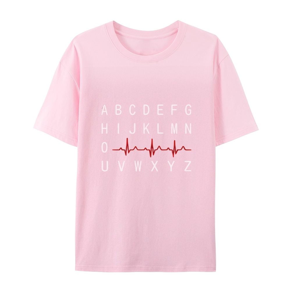 PQRST Nurse Alphabet Heartbeat T-Shirt