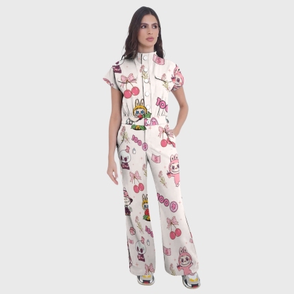 Women's Nurse Professional Fashion Scrub Jumpsuit
