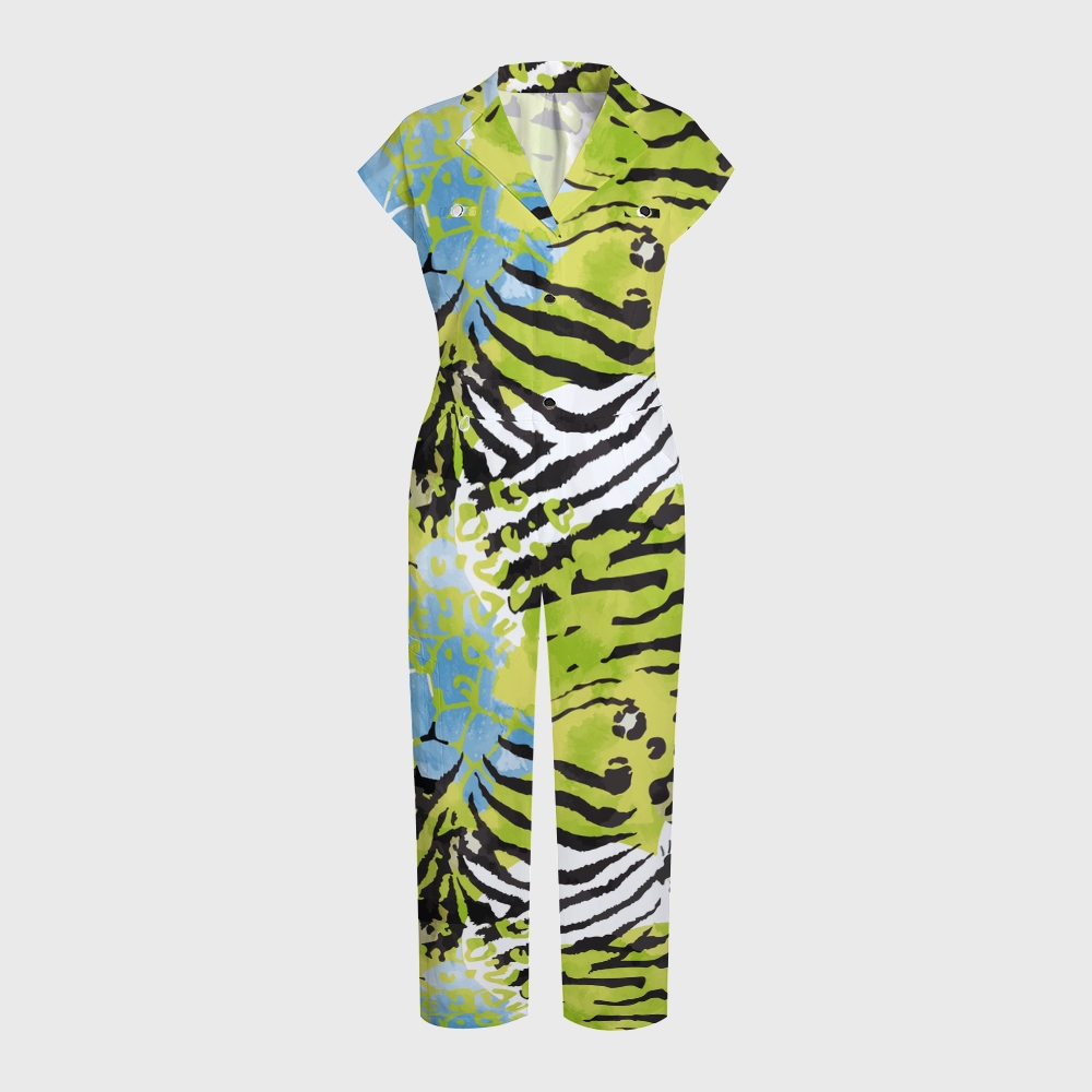 Women's Summer Beach Leopard Printed Jumpsuit JL05