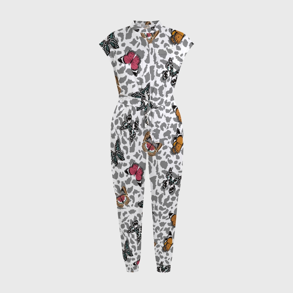 Women's Butterfly Camouflage Printed Jumpsuit JL16