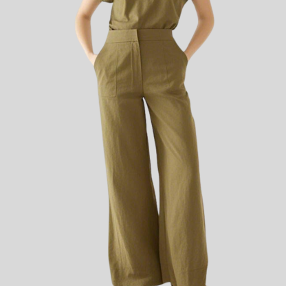 Fashionable and Simple Female Nurse Scrub Pants with Pockets