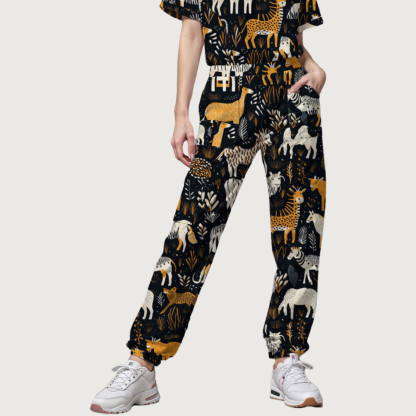 Women’s Night at the Savanna Cuffed Scrub Pants