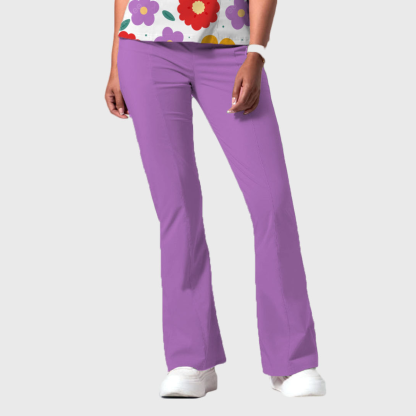 Women's Fashion Flare Leg Slim Fit Scrub Pants