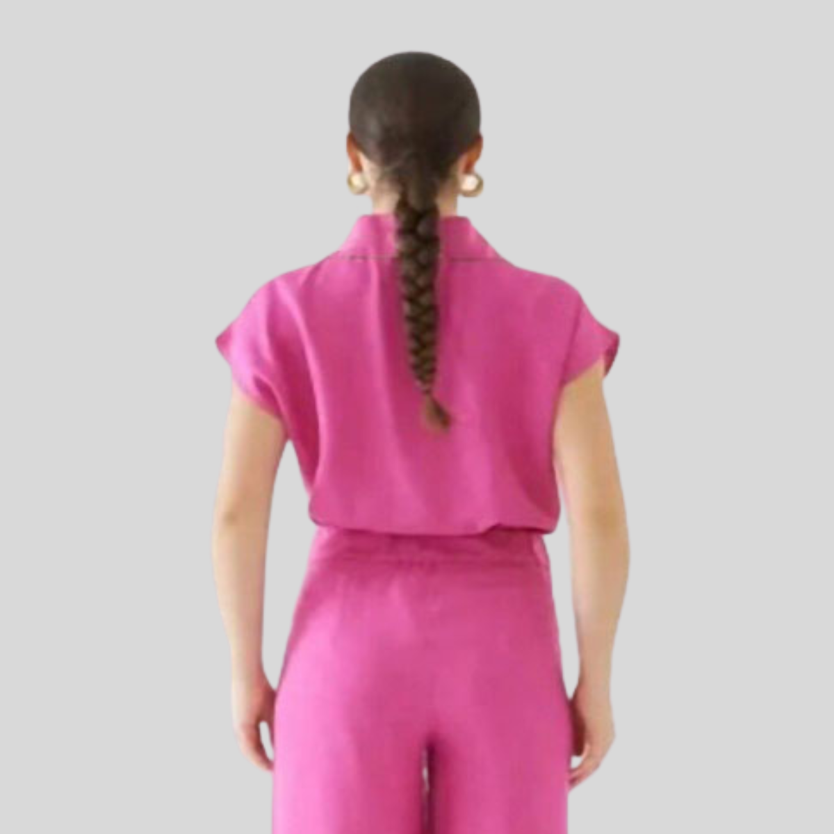 Female Nurse Collared Scrub Top