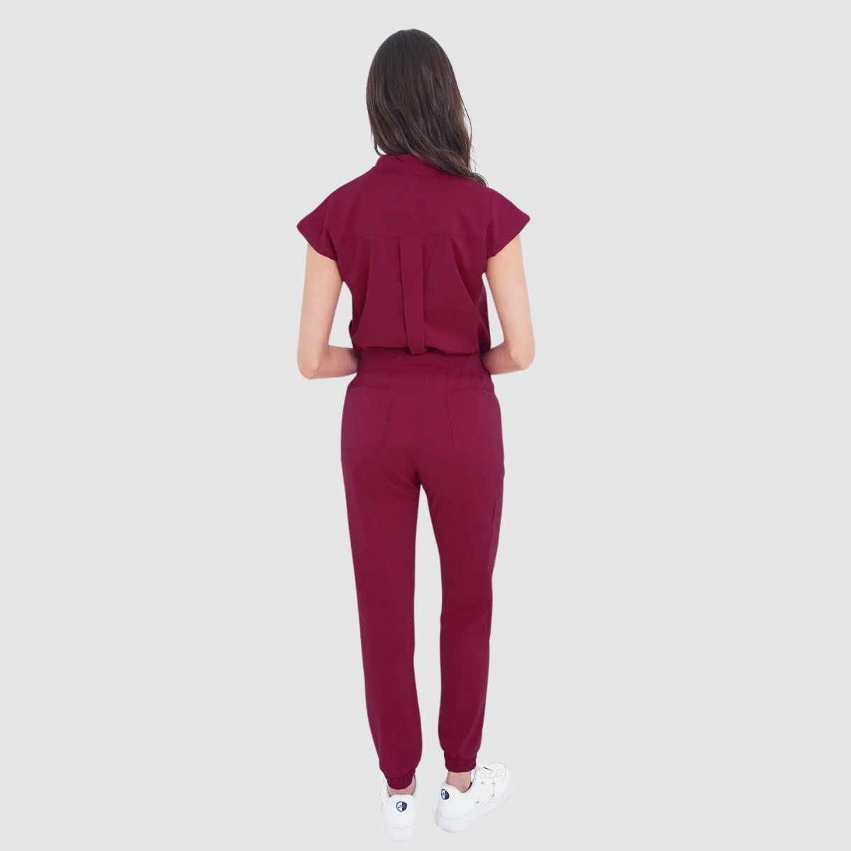 Female Nurse Straight-Leg Hand-Wiping Scrub Pants