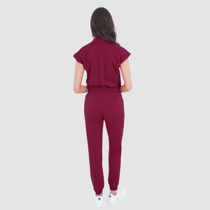 Female Nurse Straight-Leg Hand-Wiping Scrub Pants