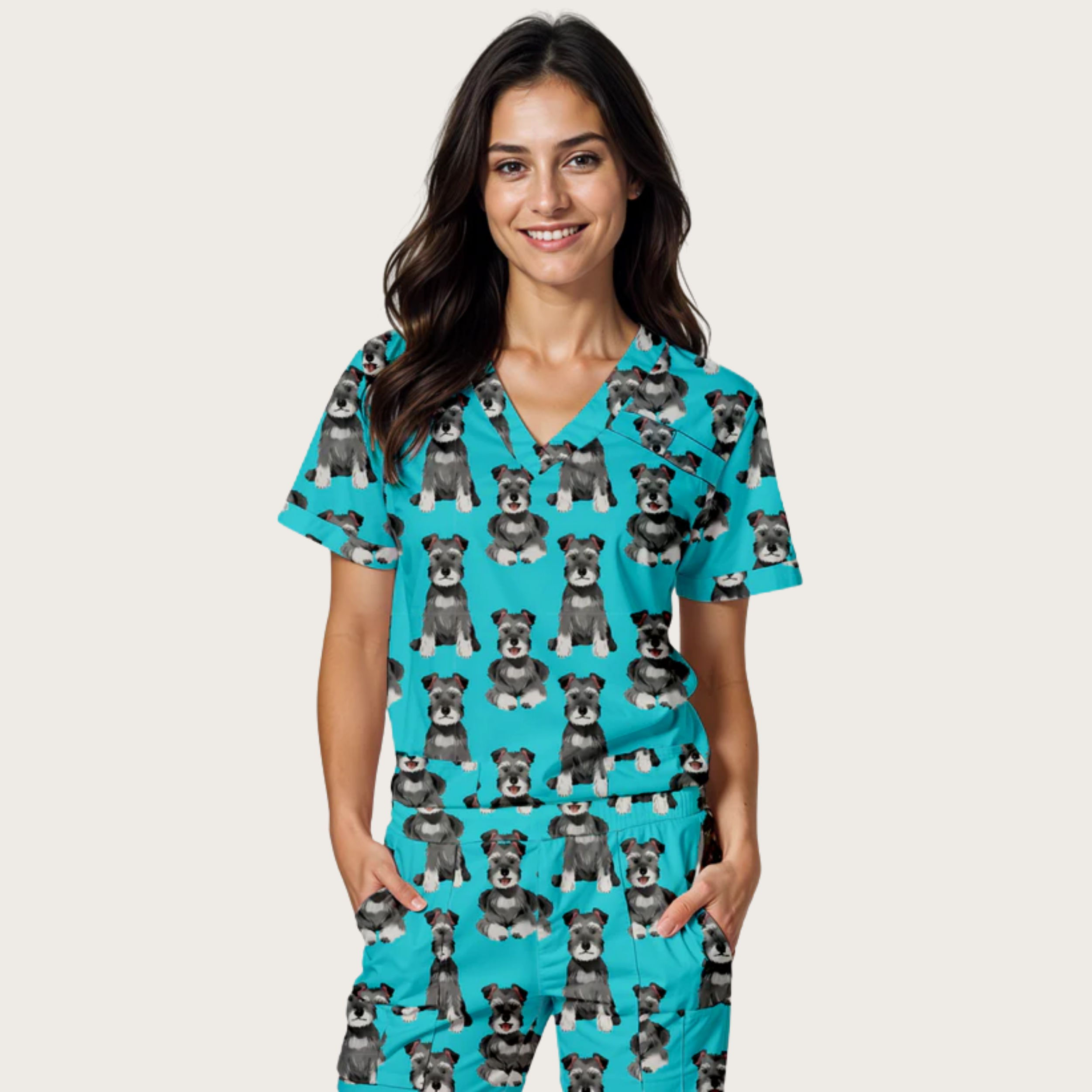 Women's DUK V-neck Scrub Set SA3