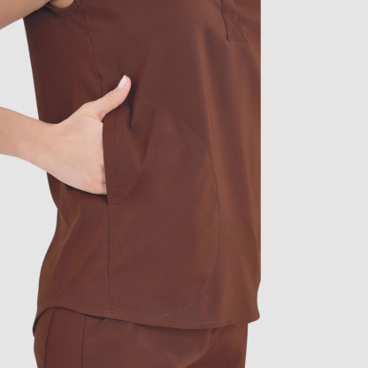 Female Nurse V-Neck Short-Sleeved Scrub Top