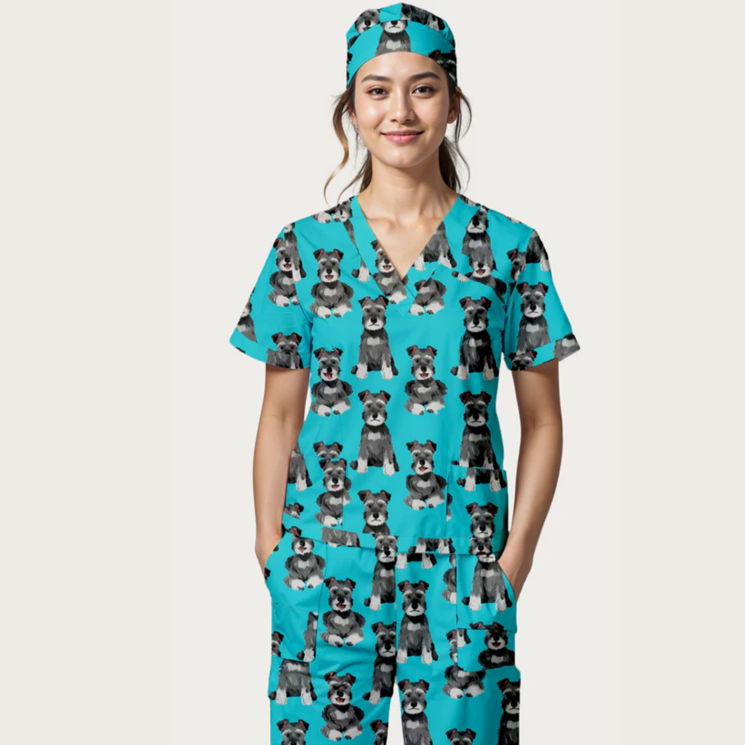 Women's DUK V-neck Scrub Set SA3