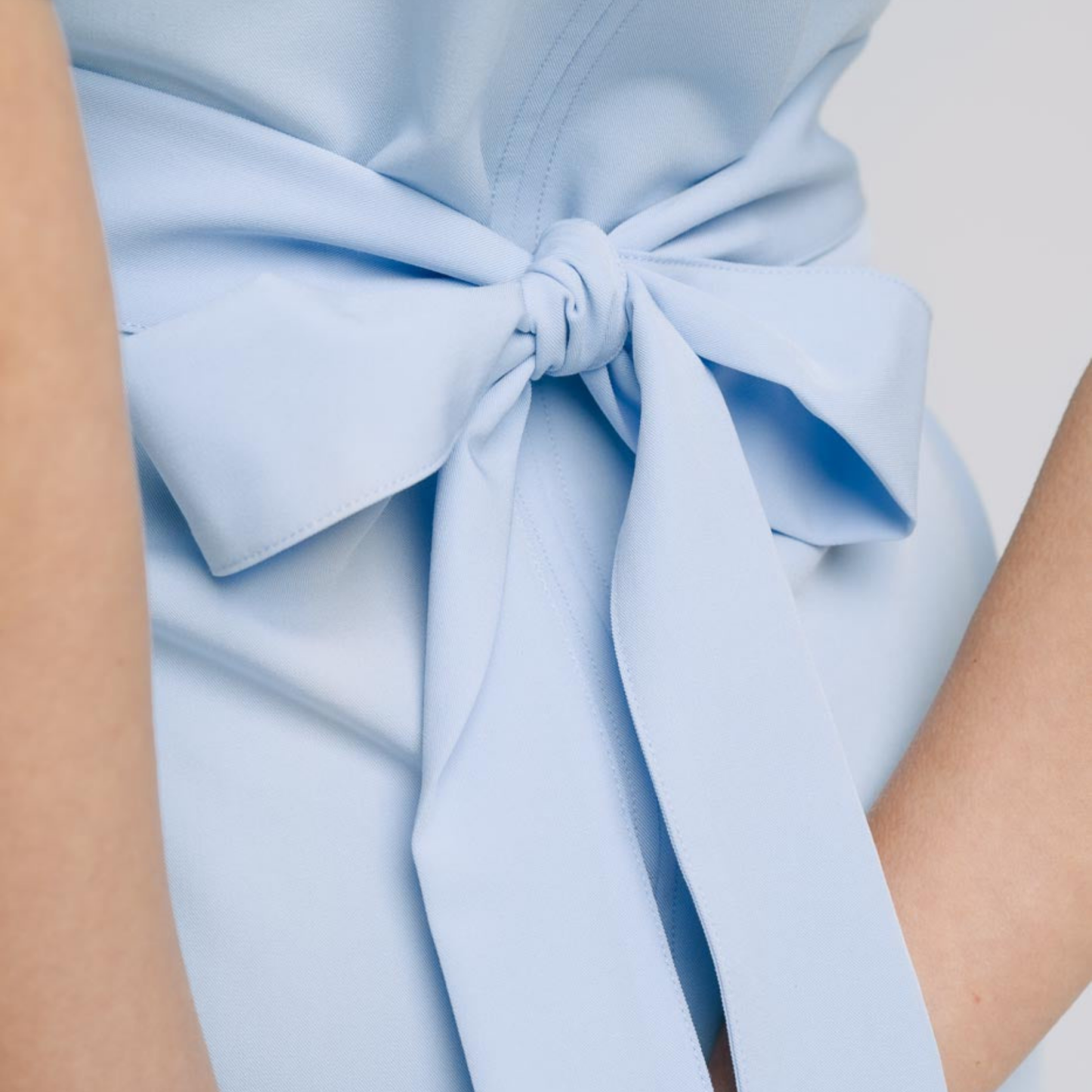 Medical Fashion Bow Waist Scrub Dress