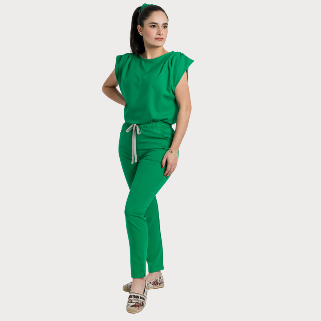 Women's Pleated Fly Sleeve Scrub Top