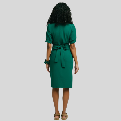 Medical Fashion Bow Waist Scrub Dress