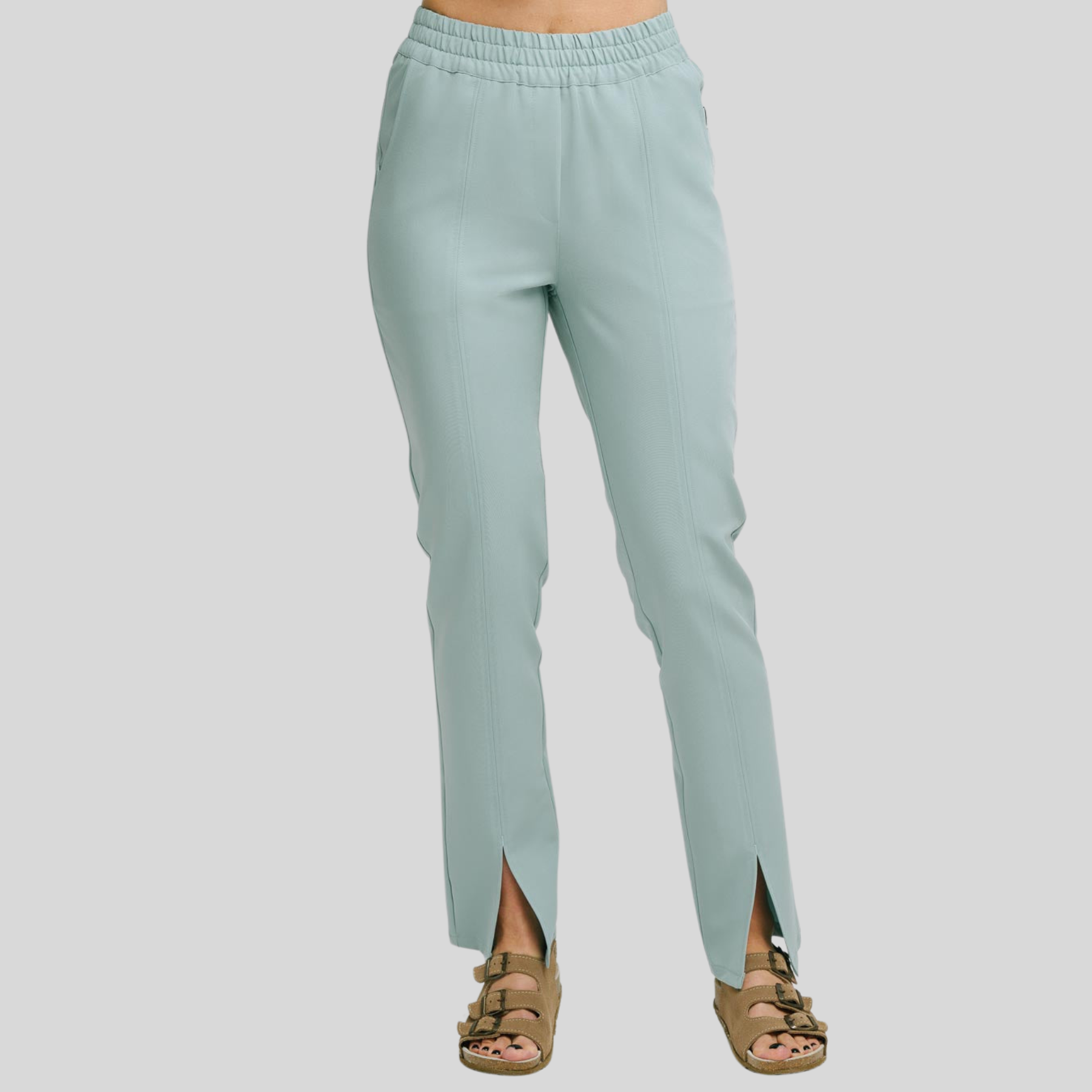 Comfortable High Waist Split Scrub Pants
